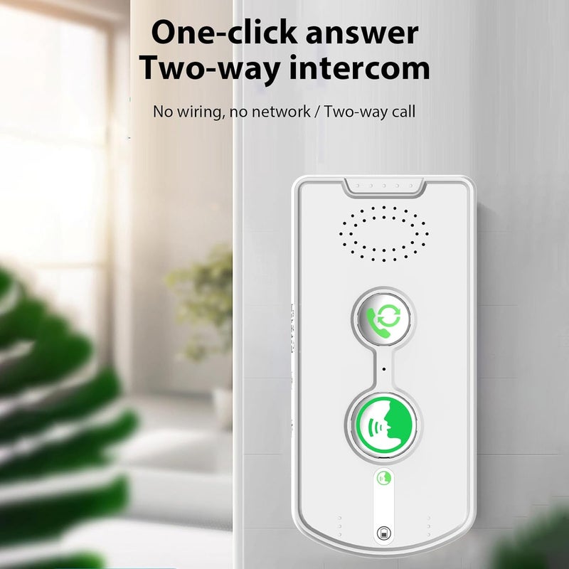 Swokely Rechargeable Wireless Intercom Unit, 2-Way Talking, 500 Meter Talking Distance, Power Saving, IP54 Water Resistance Rating, 2 Pcs, Suitable for Home, Office (White) - Image 2